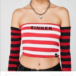 NWT STILL IN PACKAGE ! Sinner off the shoulder top